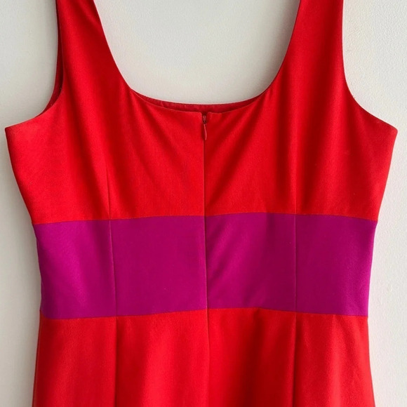 Banana Republic Red and Pink Combo Striped Pleated Dress, Size 8 - Picture 13 of 16